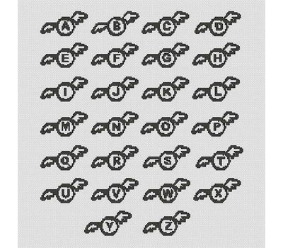 Snitches Alphabet Harry Potter cross stitch pattern