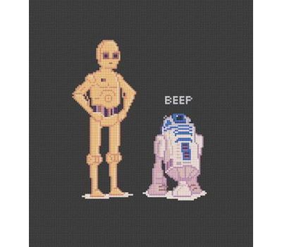 Star wars cross stitch chart C-3PO & R2-D2