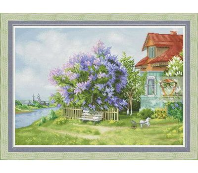 Summer Cross stitch Chart Lilac Tree