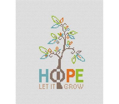 Tree of HopeQuotes cross stitch chart inspirational pattern