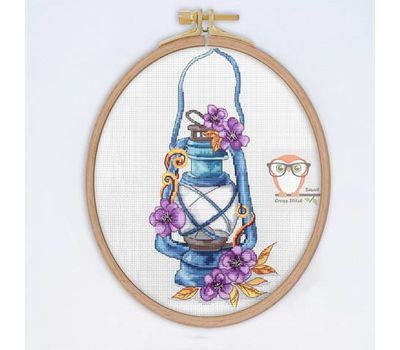 Vintage Cross stitch pattern ''Old Lamp''