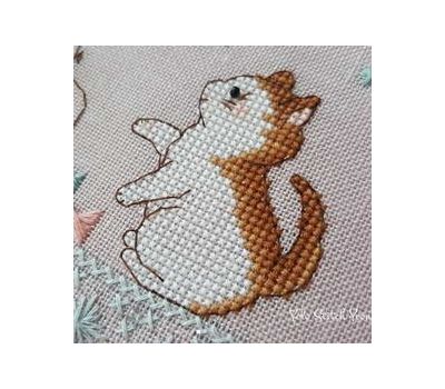 Funny Kittens Whitework Embroidery chart