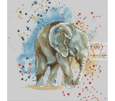 Animal Cross stitch pattern Elephant}