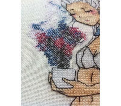 Anime Cross stitch pattern Girl with Cosmocup}