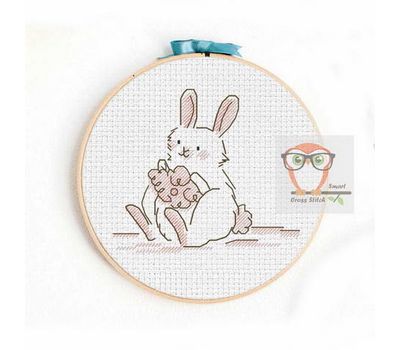 Baby Cross stitch pattern Marshmallow Bunny}