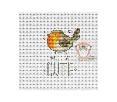 Bird Cross stitch pattern Cute}
