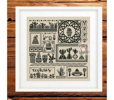Cactus Cross stitch pattern Succulents All in One}