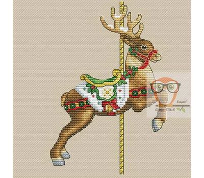 Christmas Cross stitch pattern Rocking deer}