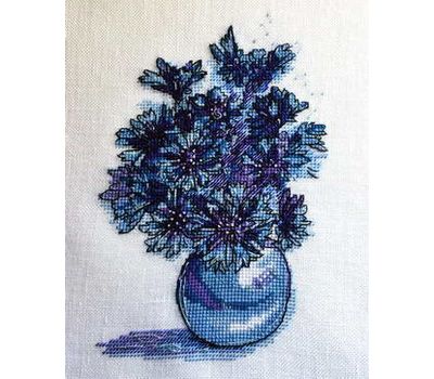Cross stitch pattern flower Cornflower bouquet pdf pattern}
