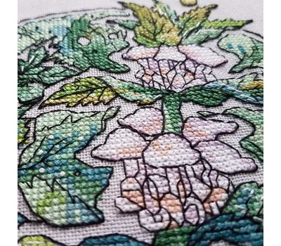 Cross stitch pattern flower Nettle pdf pattern}