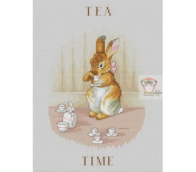 Cute Cross stitch pattern Tea Time}