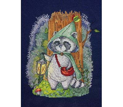 Fairy Cross stitch pattern Raccoon}