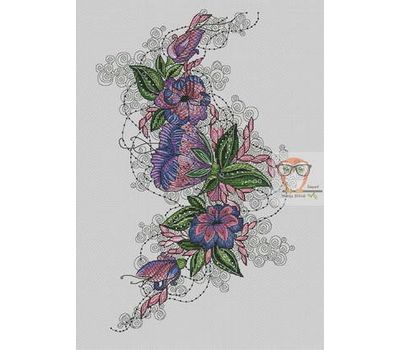 Fairy Flowers Cross stitch pattern}