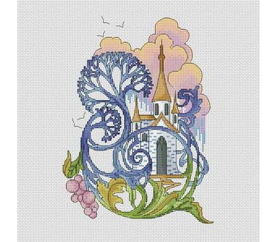 Fairy cross stitch pattern Castle}
