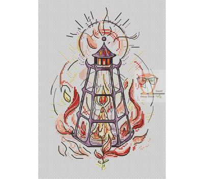 Fantasy Cross stitch pattern Lighthouse Lantern}