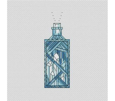 {[en]:Fantasy cross stitch pattern Blue Magic Bottle