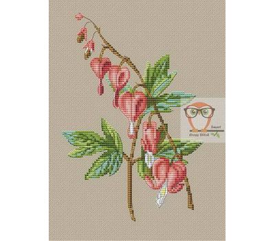Floral Cross stitch pattern Bleeding Heart}