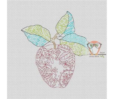 Fruit Cross stitch pattern Apple}