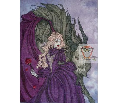 Gothic Beauty and the Beast cross stitch pattern}