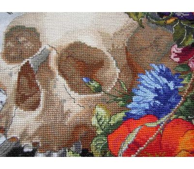 Gothic Cross stitch pattern Floral Skull}
