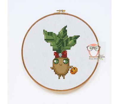 Halloween cross stitch pattern Mandrake}