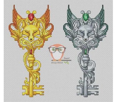 Key Cross stitch pattern Fox Fantasy}