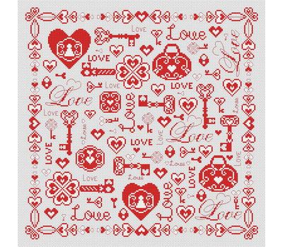 Love Sampler Cross stitch pattern}