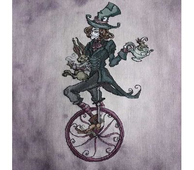 Mad Hatter cross stitch pattern Alice in Wonderland pattern}