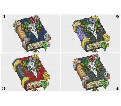 Magic cross stitch pattern Spellbook}