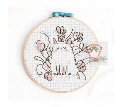 Marshmallow Cat Cross stitch pattern}