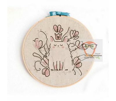 Marshmallow Cat Cross stitch pattern}