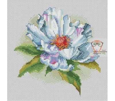 Floral cross stitch pattern Peony}