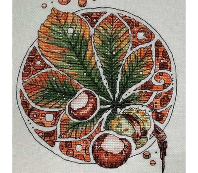 Floral Cross stitch pattern Chestnut pdf pattern}