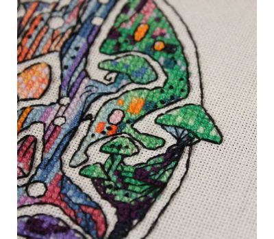Floral Cross stitch pattern Mushrooms pdf pattern}
