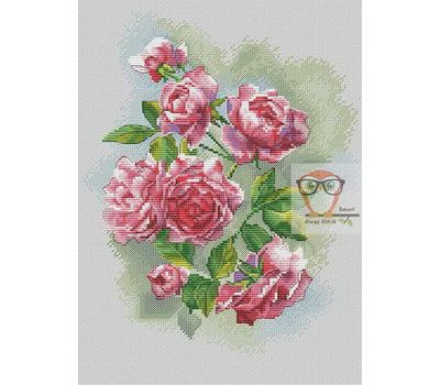 Floral Cross stitch pattern Vintage Roses pdf pattern}