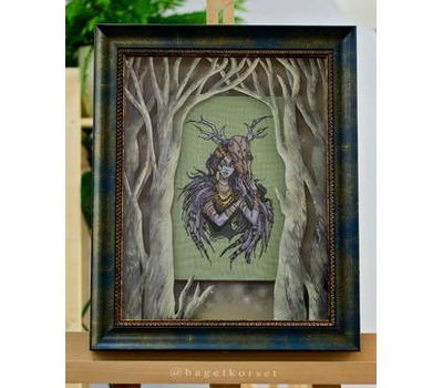 Gothic cross stitch pattern Forest Witch by Iren Horrors}