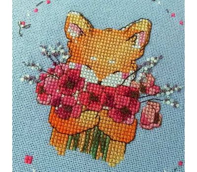 Round Cross stitch pattern Cute Fox}