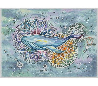Sea Cross stitch pattern Mandala Whale}