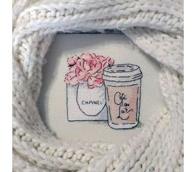 Chanel Flowers Free cross stitch pattern