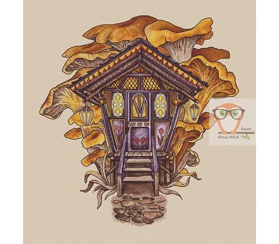 Witch Mushrooms House cross stitch chart