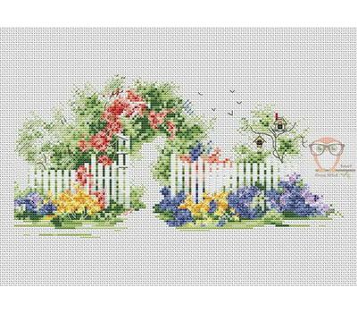 Garden Gate cross stitch chart