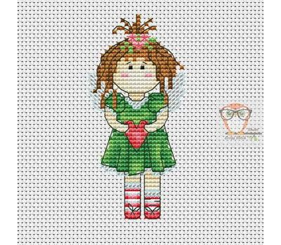 Little Angel Girl Free cross stitch chart