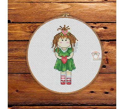 Little Angel Girl Free cross stitch pattern