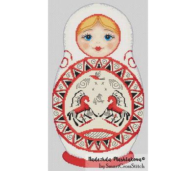 Matreshka Doll cross stitch pattern
