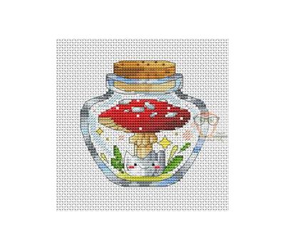 Fly agaric in the jar #7 cross stitch chart