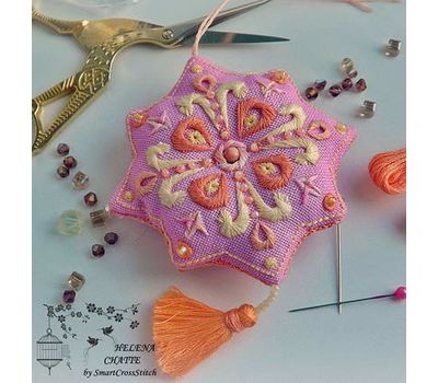 Pink Biscornu Embroidery pattern