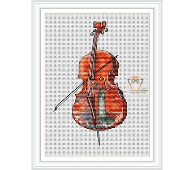 Music of Sea Violin cross stitch chart