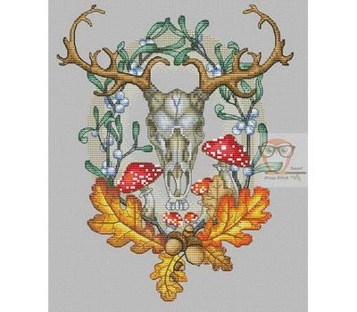 Deer Skull cross stitch chart