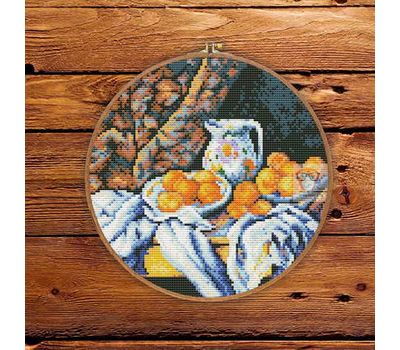 Still Life by Paul Cezanne cross stitch pattern