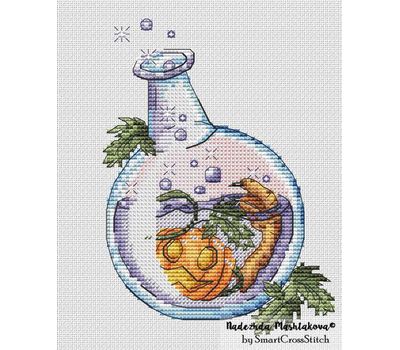 Pumpkin potion cross stitch chart